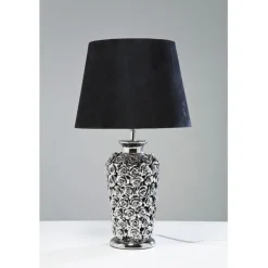Lampe à poser Rose argente´ 57cm