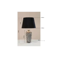 Lampe à poser Rose argente´ 57cm