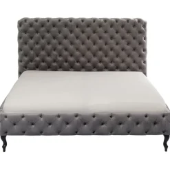 Lit Desire haut gris argenté 180x200cm