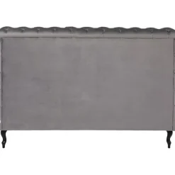 Lit Desire haut gris argenté 180x200cm