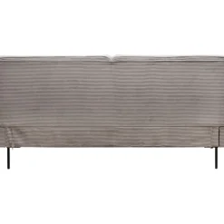Lit East Side velours cotelé gris 180x200cm