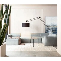 Lucca élément d angle droite gris 89cm