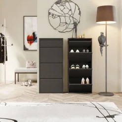 Meuble à chaussures Caruso 3+1 noir (MO)