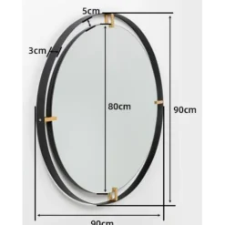 Miroir Betsy Frame métal 90Ø