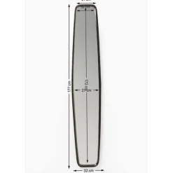 Miroir Clip Black 32x177cm