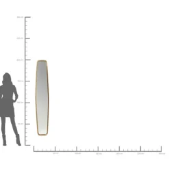 Miroir Clip Brass 32x177cm