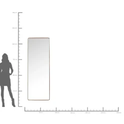 Miroir Curve cuivre 70x200cm