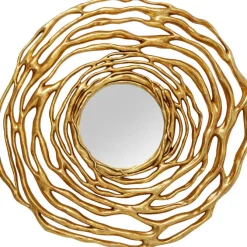 Miroir mural Twiggy doré Ø121cm