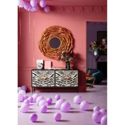 Miroir mural Twiggy doré Ø121cm