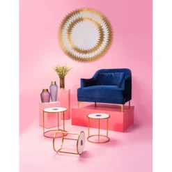 Miroir Solare doré Ø132cm