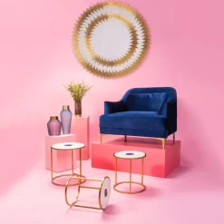 Miroir Solare doré Ø132cm