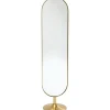 Miroir sur pied Curve laiton 40x170cm