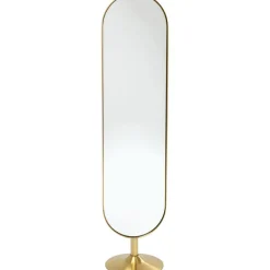 Miroir sur pied Curve laiton 40x170cm