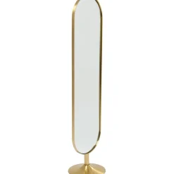 Miroir sur pied Curve laiton 40x170cm