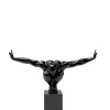 Objet décoratif athlète noir 75cm
