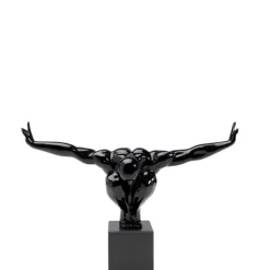 Objet décoratif athlète noir 75cm