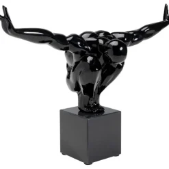 Objet décoratif athlète noir 75cm