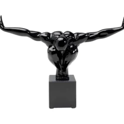 Objet décoratif athlète noir PM 43cm