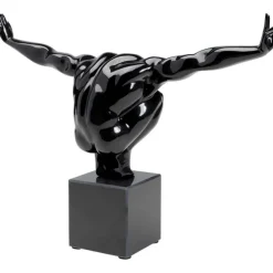Objet décoratif athlète noir PM 43cm