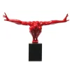 Objet décoratif athlète rouge 75cm