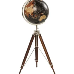 Objet décoratif Globe Earth noir