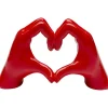 Objet décoratif Heart Hands rouge 12cm