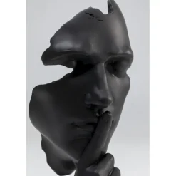 Objet décoratif Quiet Face noir 31cm