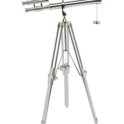 Objet décoratif Telescope argenté 125cm