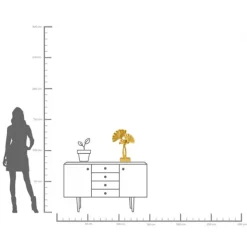Objet décoratif Three Ginkgo 53cm