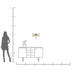 Objet mural Dragonfly miroir 36x46cm