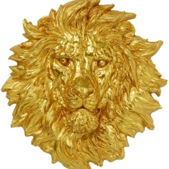 Objet mural Lion Head doré 90x100cm