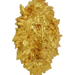 Objet mural Lion Head doré 90x100cm