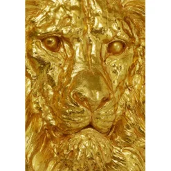 Objet mural Lion Head doré 90x100cm