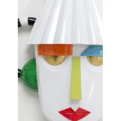 Objet mural Mesquerade blanc 37x41cm