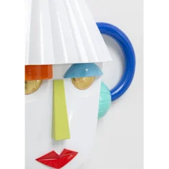 Objet mural Mesquerade blanc 37x41cm