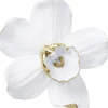 Objet mural Orchid blanc 24x25cm