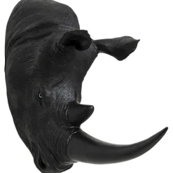 Objet mural Rhino Head antique noir 22x43cm
