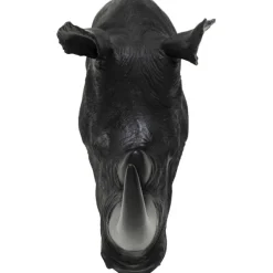 Objet mural Rhino Head antique noir 22x43cm