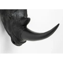 Objet mural Rhino Head antique noir 22x43cm