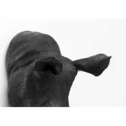 Objet mural Rhino Head antique noir 22x43cm