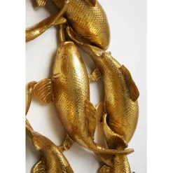 Objet mural School of Koi doré Ø102cm