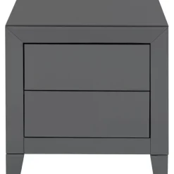 Petite commode Luxury Push 2 tiroirs gris