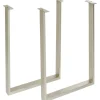 Piètement de table haute Tavola argenté (2/set)