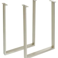 Piètement de table haute Tavola argenté (2/set)