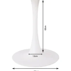 piètement de table Schickeria blanc Ø80cm