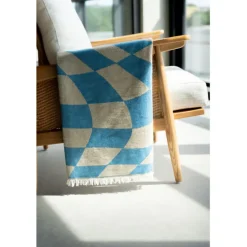 Plaid Checker bleu vert 170x130cm