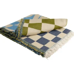 Plaid Checker bleu vert 170x130cm