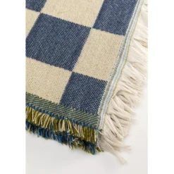 Plaid Checker bleu vert 170x130cm