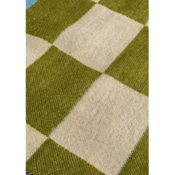 Plaid Checker bleu vert 170x130cm