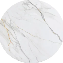 Plateau de table Invitation rond Ceramic blanc Ø9
